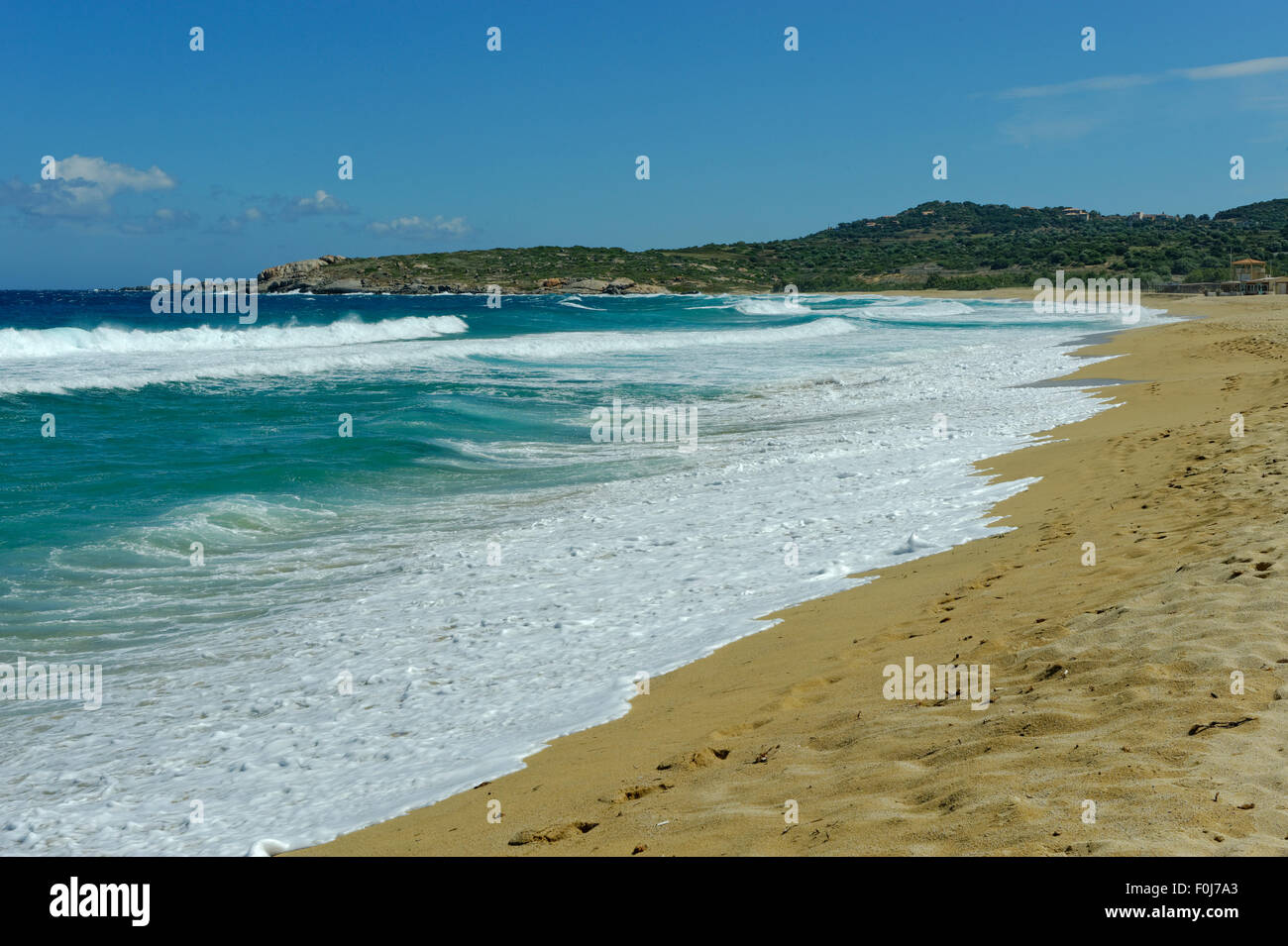 Spiaggia di Algajola, Haute-Corse Balagne Costa Nord, Corsica, Francia Foto Stock