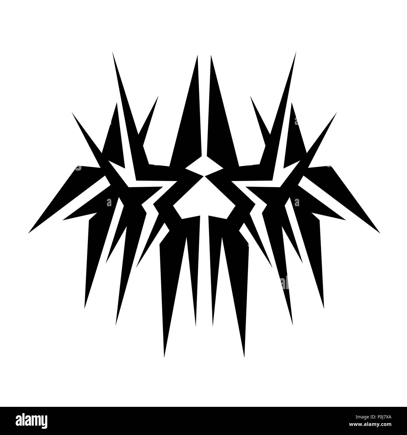 Tatuaggi tribal disegni vettoriali. Tatuaggi tribali. Arte del tatuaggio tribali. Vettore isolato schizzo di un tatuaggio. Idea per il design. Illustrazione Vettoriale