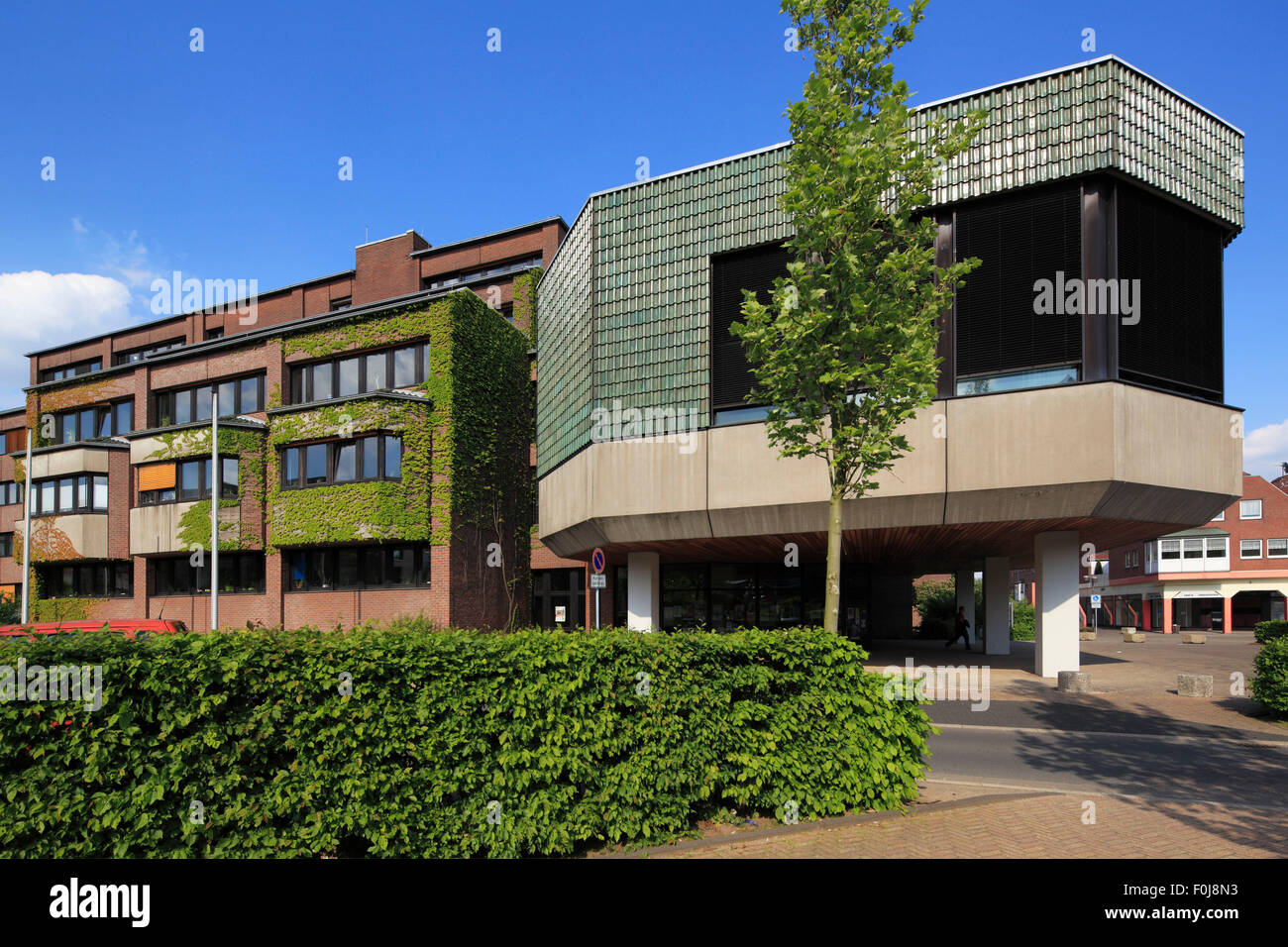 Neues Rathaus in Voerde, Niederrhein, Ruhrgebiet, Renania settentrionale-Vestfalia Foto Stock
