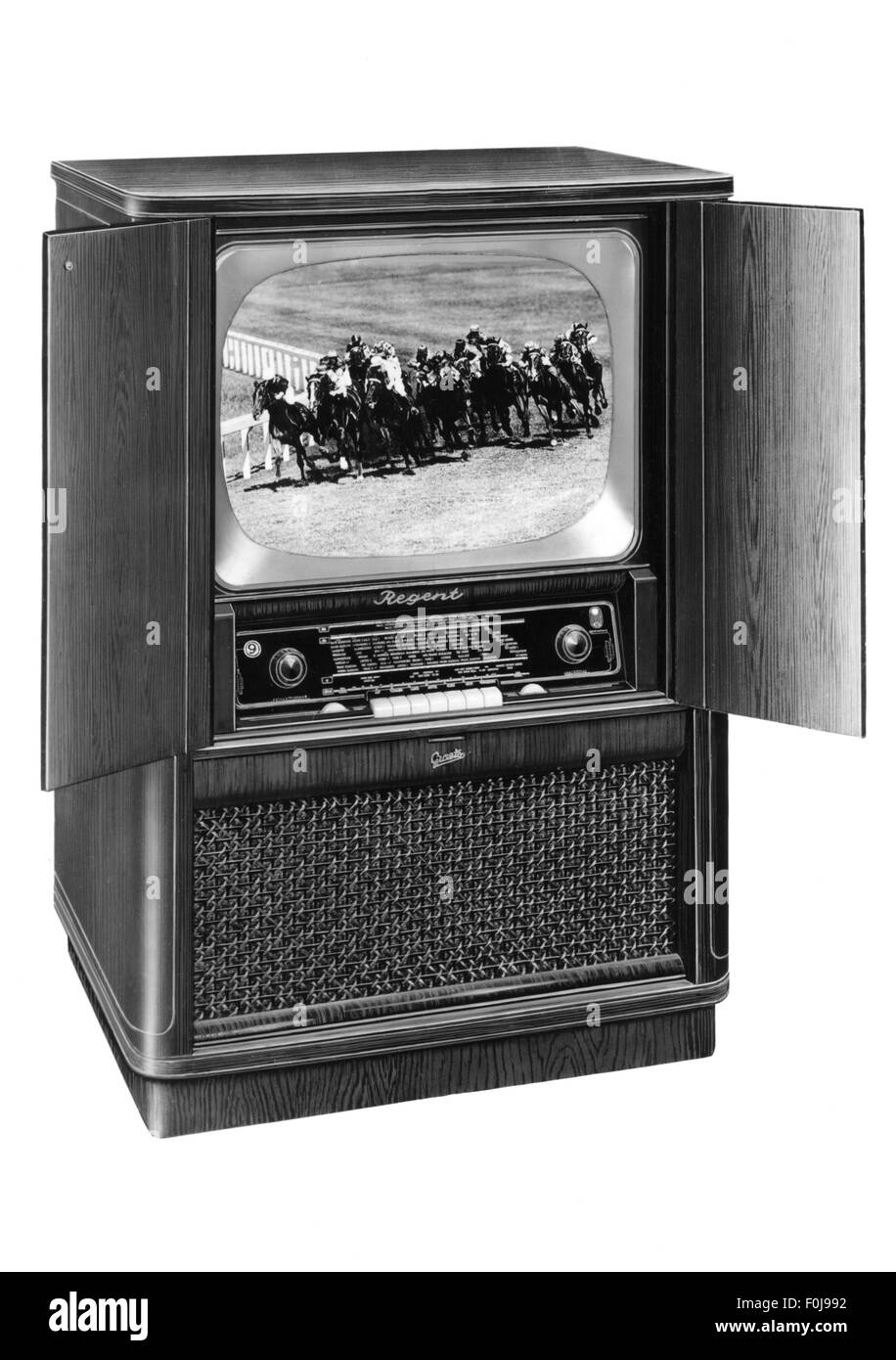 Trasmissione, televisione, combinazione di radio e televisione, tipo 'Regent' di Graetz, anni '50, diritti aggiuntivi-clearences-non disponibile Foto Stock
