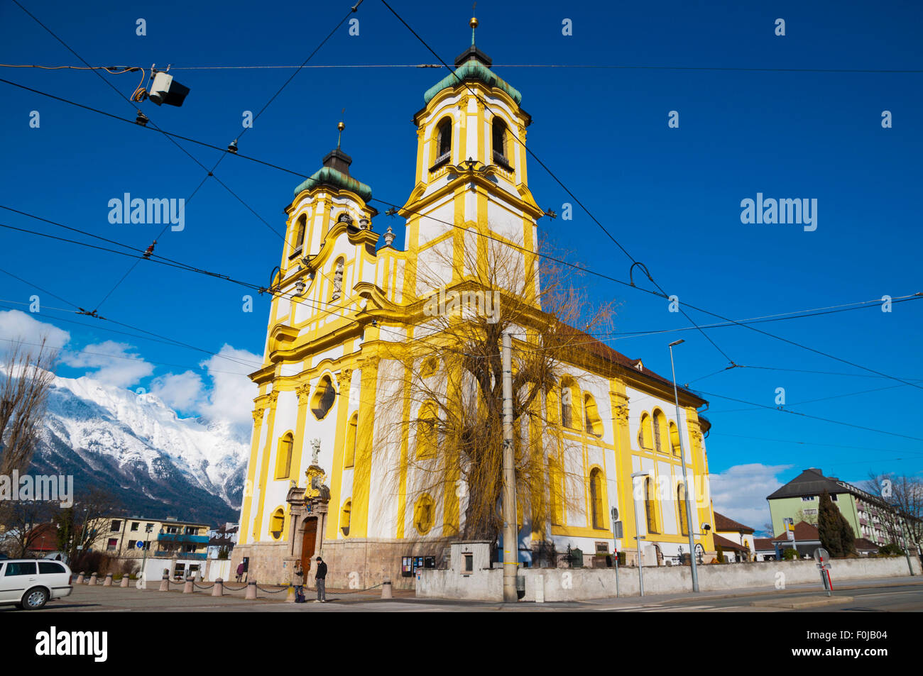 Wilten Basilika, basilica Wilten, distretto, Innsbruck, Valle Inn, Tirolo, Austria Foto Stock