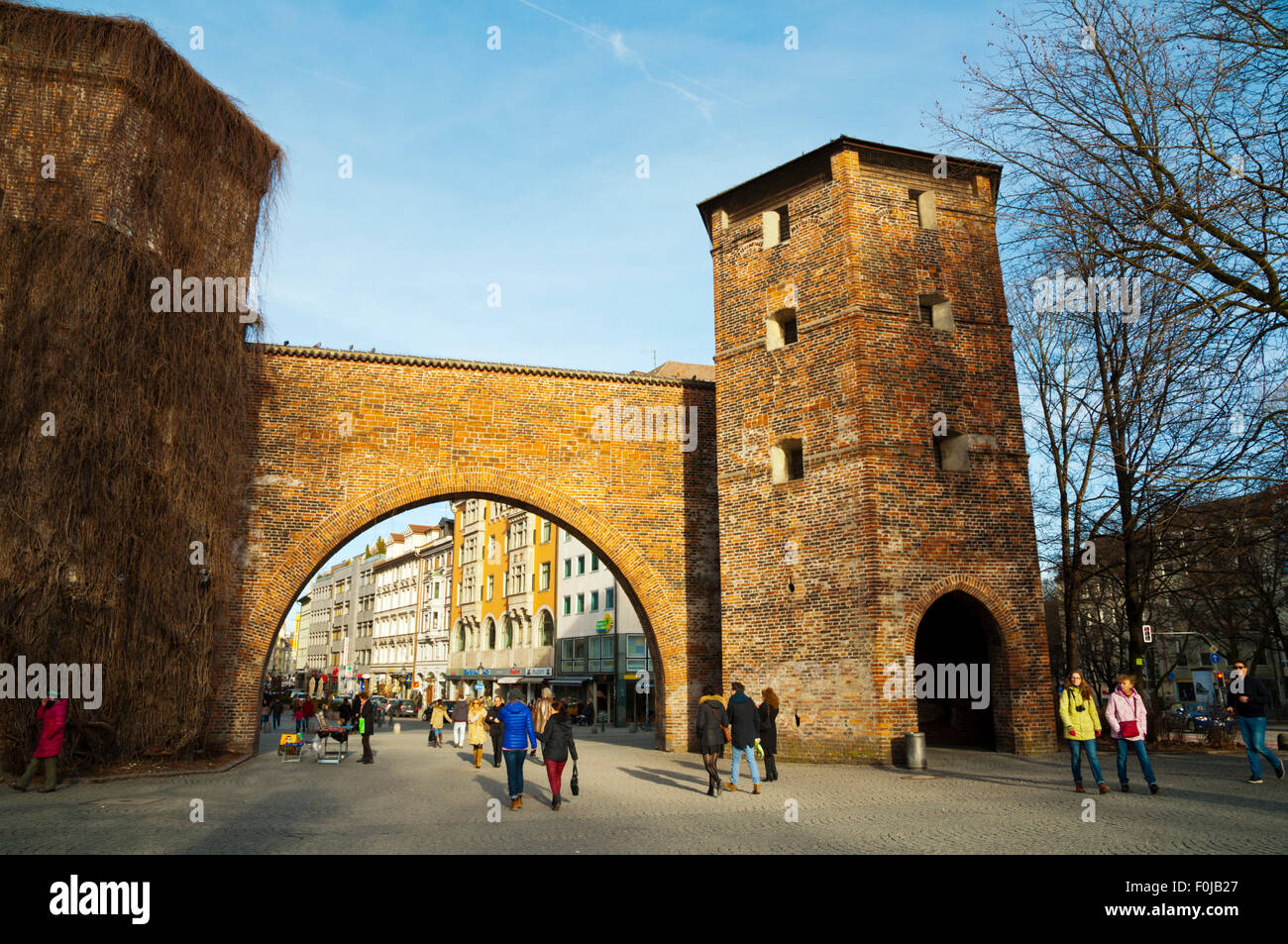 Sendliger Tor, porta alla città vecchia di Monaco di Baviera, Germania Foto Stock