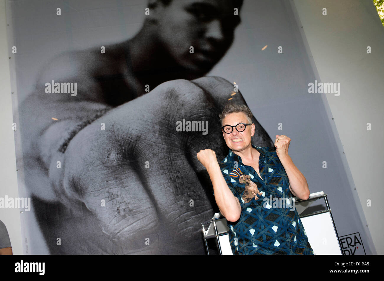 Rolf Scheider assiste il "Muhammad Ali' apertura mostra alla Galerie Camera Work il 14 agosto 2015 a Berlino, Germania./picture alliance Foto Stock