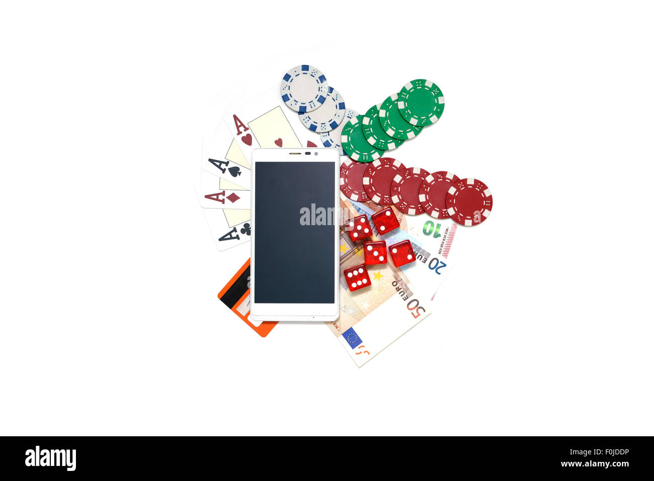 Il gioco d'azzardo dello smartphone Foto Stock