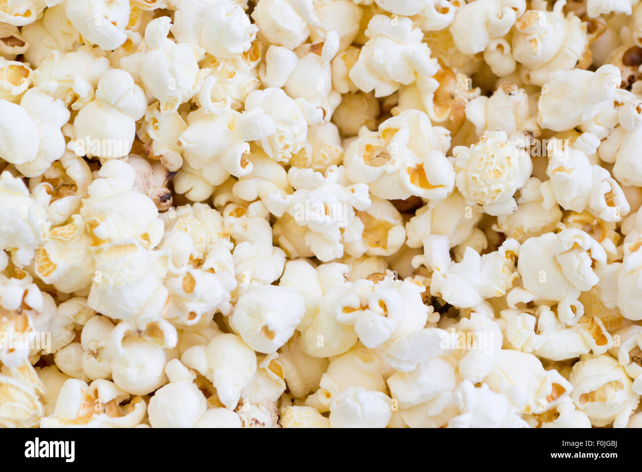 Popcorn bianco texture di sfondo - gustoso pop corn Foto Stock