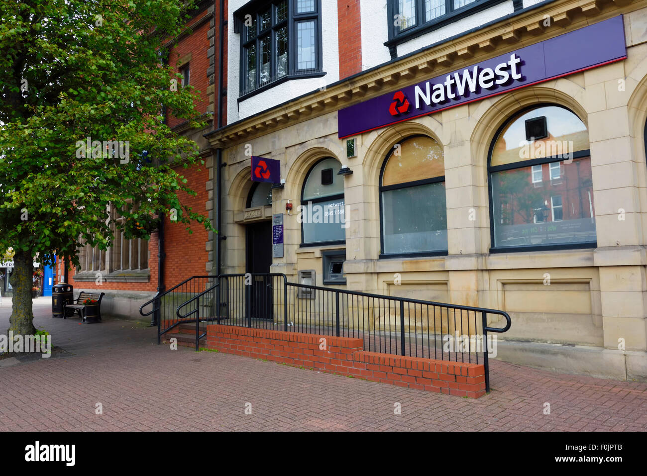 Esterno di un ramo di Natwest Bank a lytham, lancashire Foto Stock