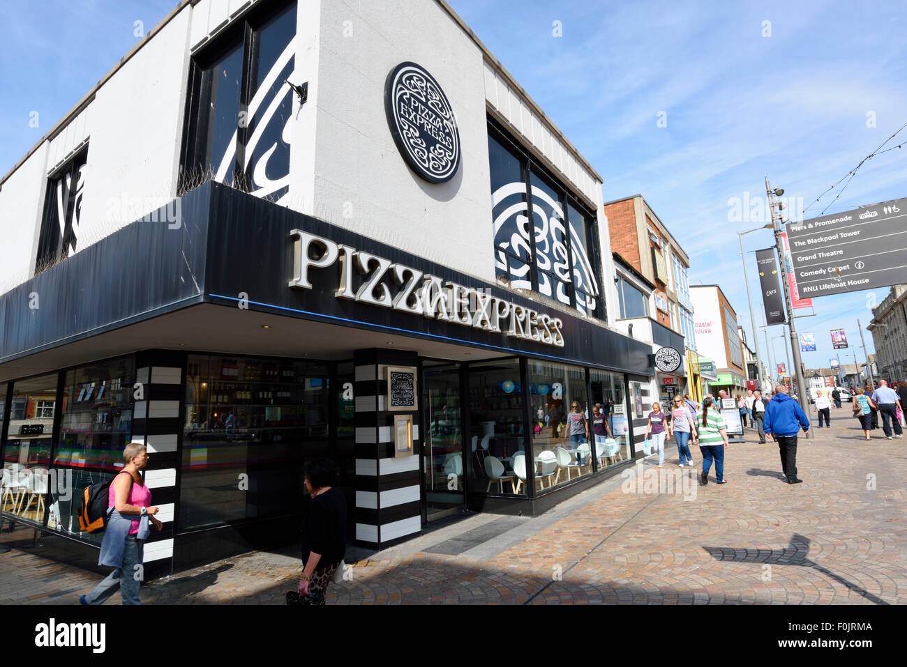 Pizza Express ristorante a Blackpool, Lancashire Foto Stock