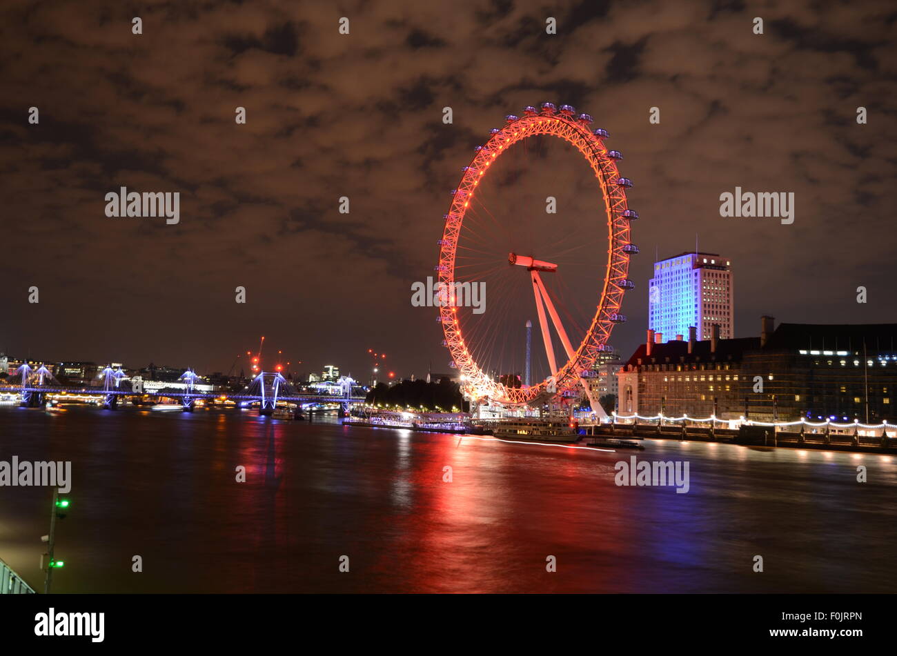 London Eye, Regno Unito, Thames di Fiume Foto Stock