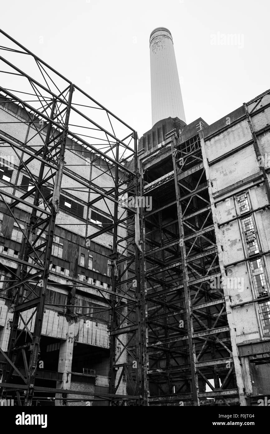 Vista interna di Battersea Power Station di Londra, Inghilterra, Regno Unito Foto Stock