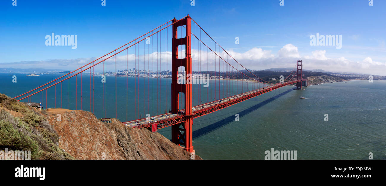 Il Golden Gate Bridge di San Francisco, Stati Uniti d'America Foto Stock