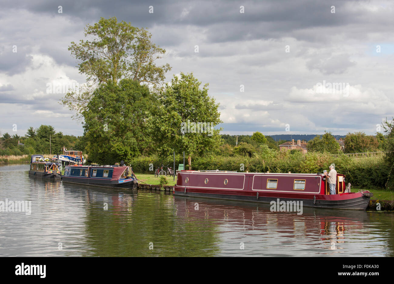 Il Gloucester e Nitidezza Canal at Purton, Gloucestershire, England, Regno Unito Foto Stock