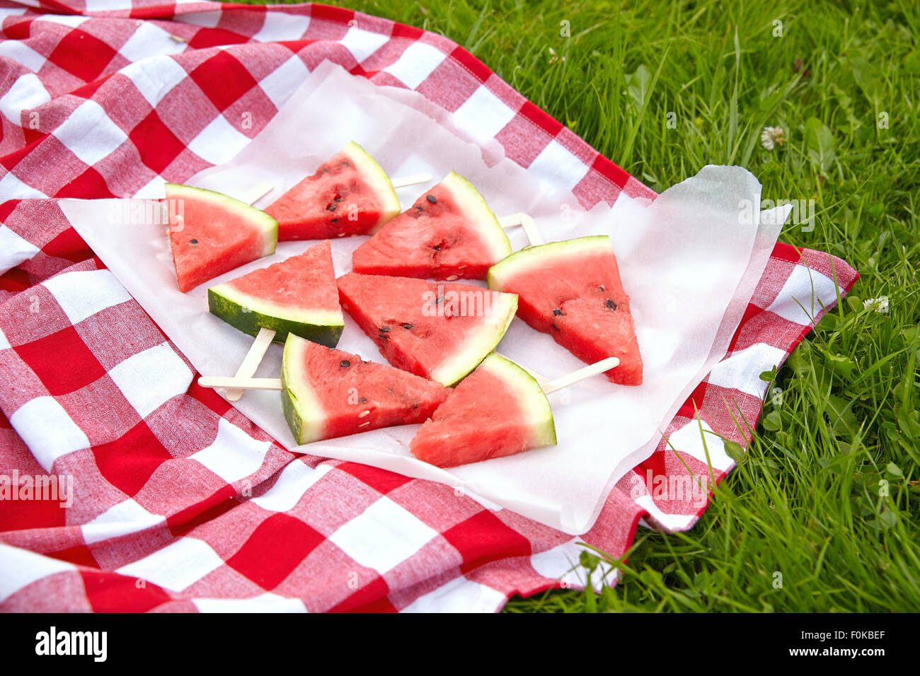 Anguria pop per un picnic Foto Stock