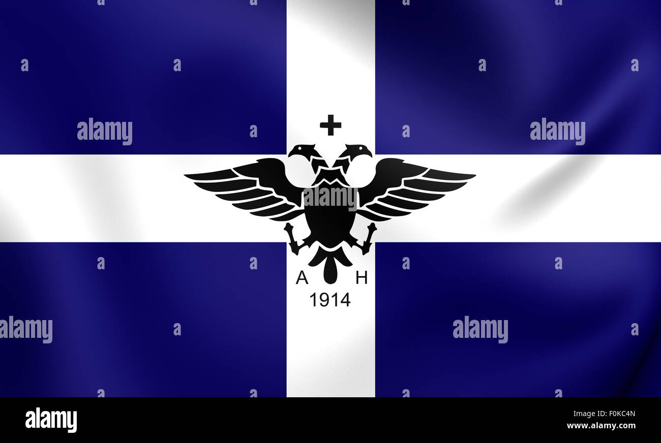 Repubblica autonoma dell'Epiro settentrionale bandiera. Close up. Foto Stock