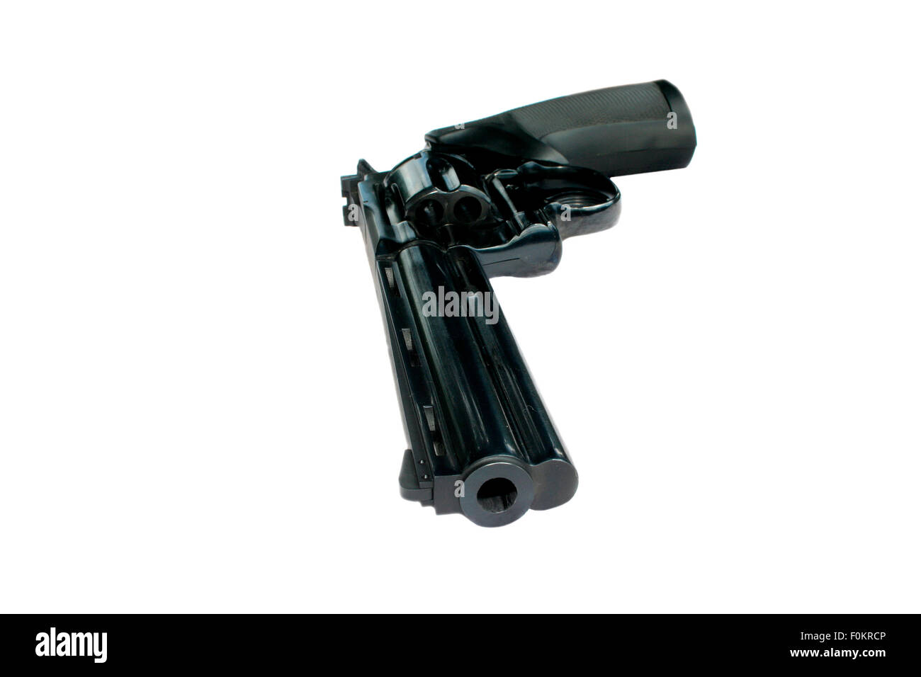 Grande 357 revolver Magnum isolato su bianco Foto Stock