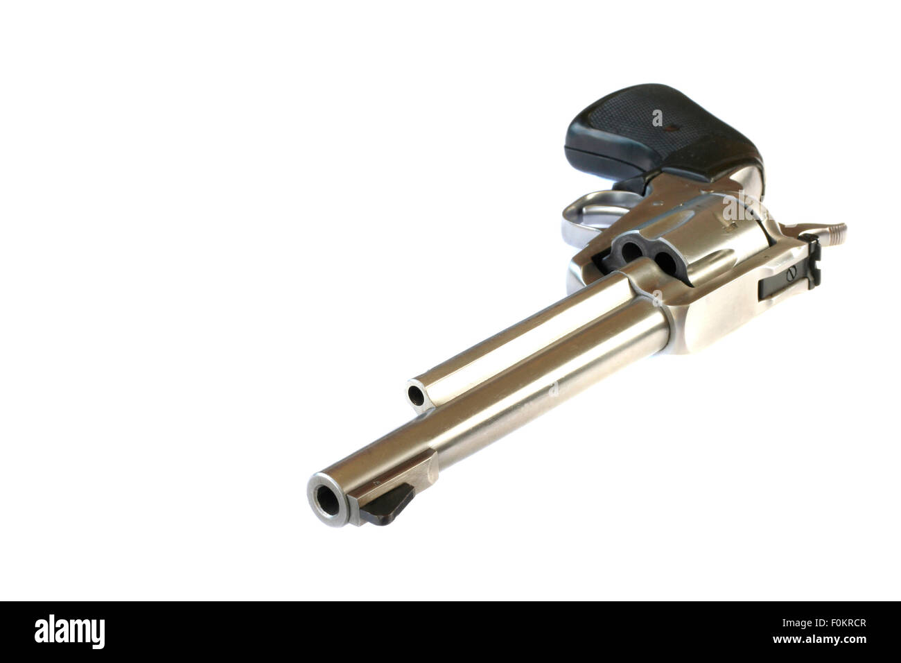 357 revolver Magnum isolato su bianco Foto Stock