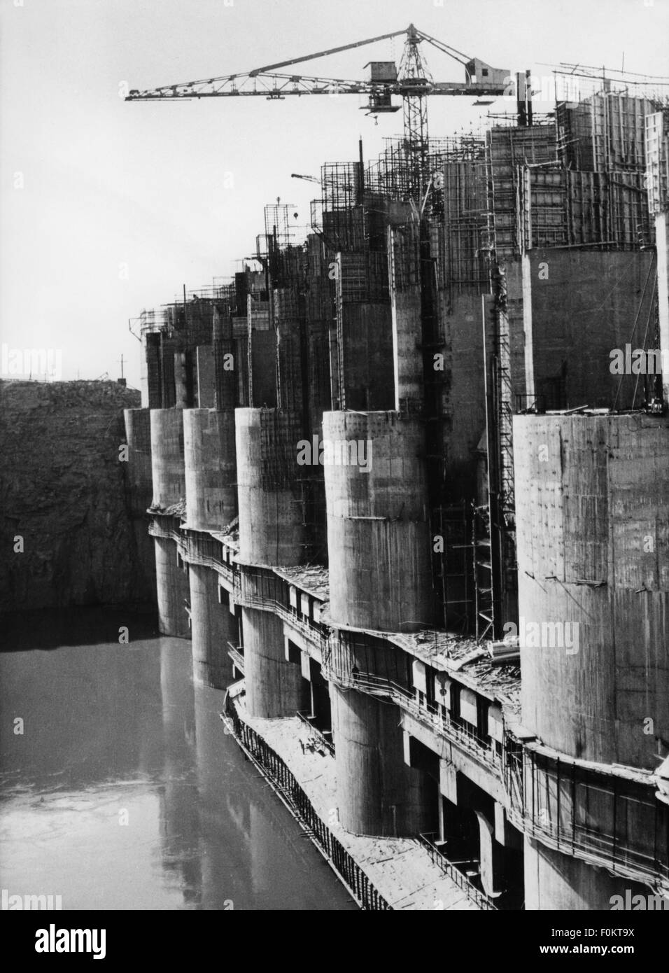 Geografia / viaggio, Egitto, costruzione della diga di Assuan, anni 60, diritti aggiuntivi-clearences-non disponibile Foto Stock