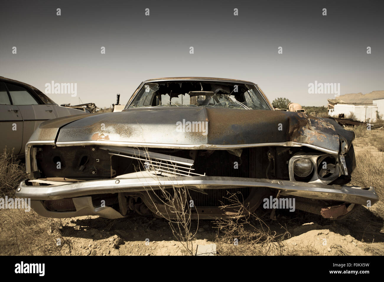 Abbandonate auto d'epoca in Utah, in stile vintage foto Foto Stock