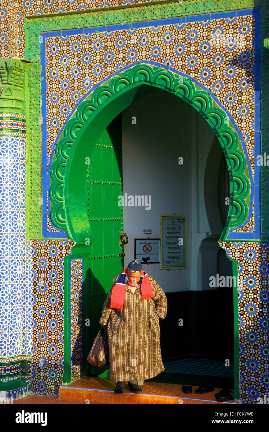 La moschea di Sidi Bou Abib, Gran Socco, Tangeri, Marocco, Africa del Nord Foto Stock