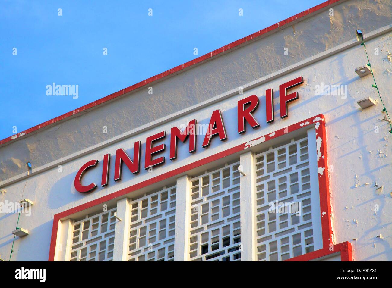 Cinema Rif, Gran Socco, Tangeri, Marocco, Africa del Nord Foto Stock