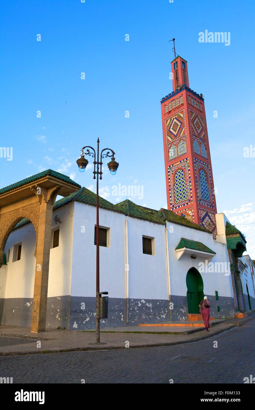 La moschea di Sidi Bou Abib, Gran Socco, Tangeri, Marocco, Africa del Nord Foto Stock