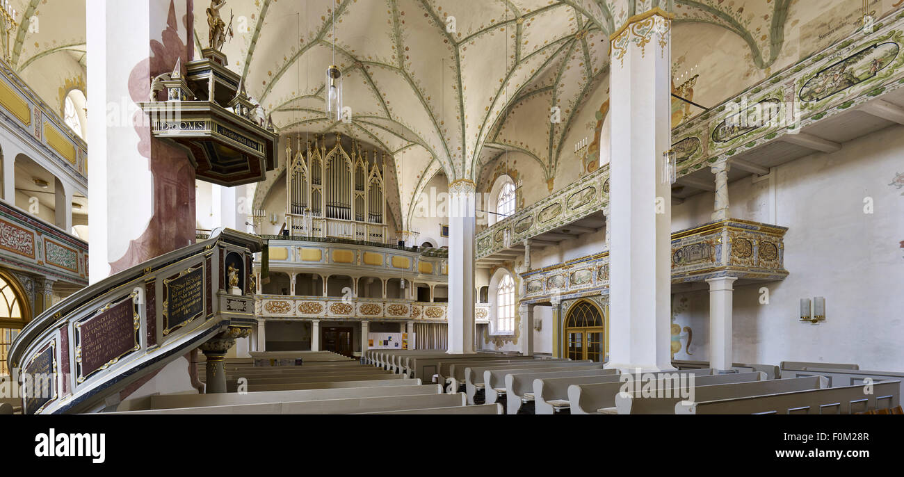Chiesa di Santa Maria e Lorenzo a Dippoldiswalde, Germania Foto Stock