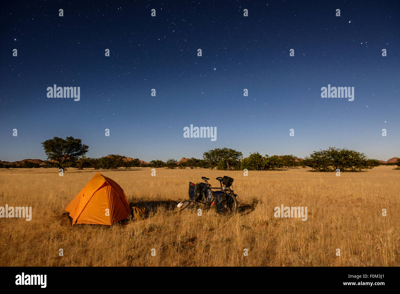 Campeggio in Damaraland, Namibia, Africa Foto Stock