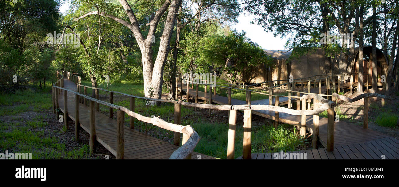 Lodge in Moremi Game Reserve, il Botswana. Foto Stock