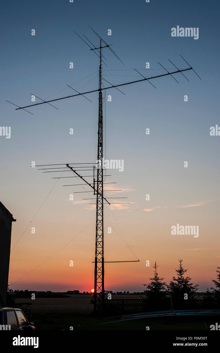 Amateur Radio station in Polonia centrale. Foto Stock