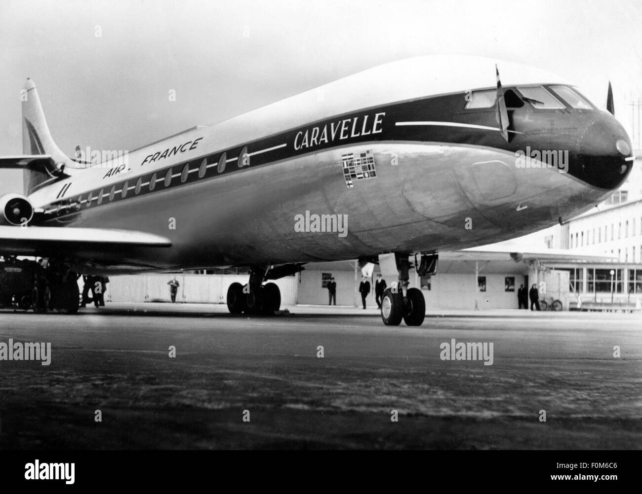 Trasporto / trasporto, aviazione, aereo, esterno, Sud-Est S.E. 210 'Caravelle' dell'Air France, circa 1959, diritti-aggiuntivi-clearences-non disponibile Foto Stock