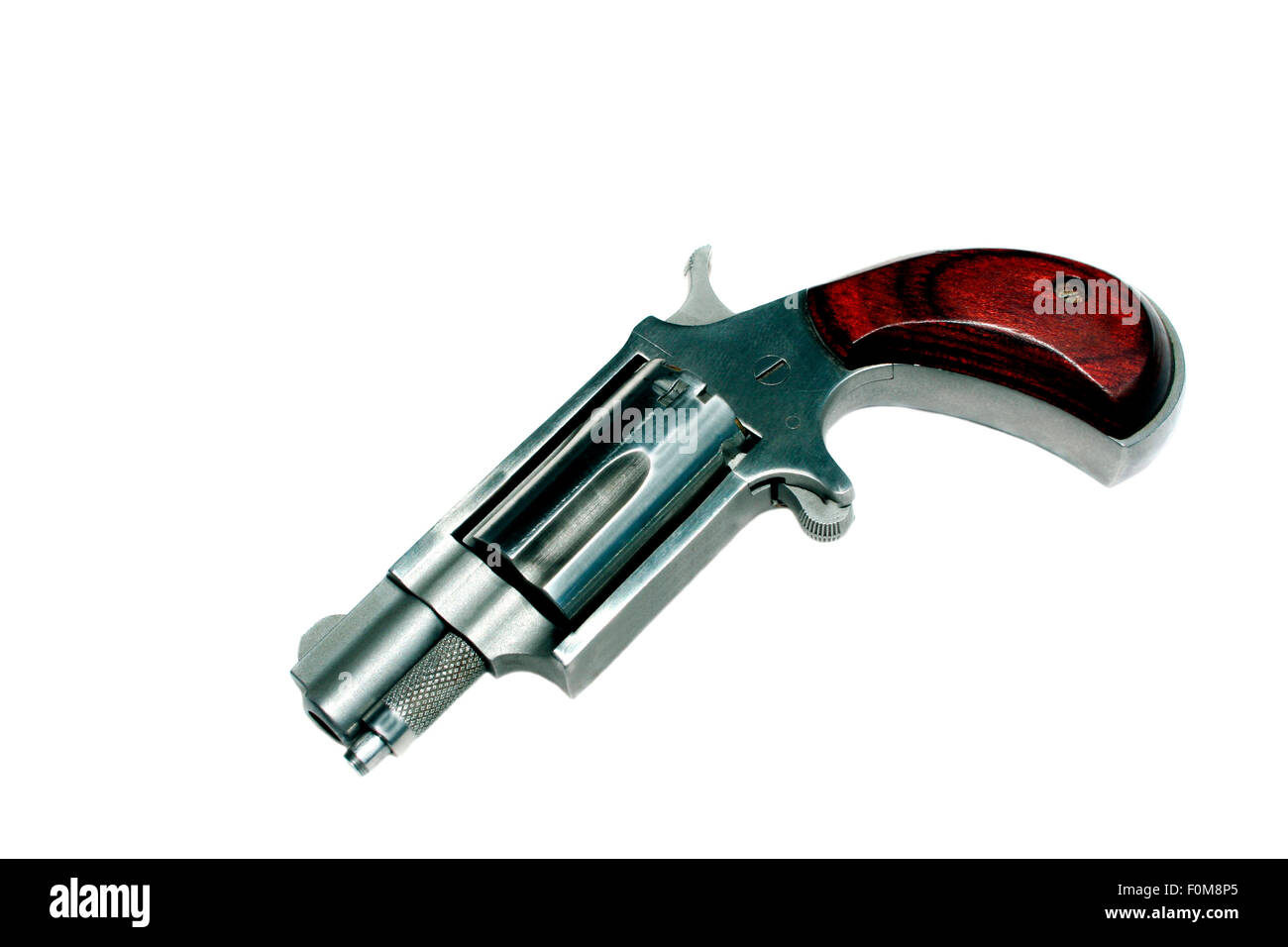 Pistola Derringer isolato su uno sfondo bianco Foto Stock