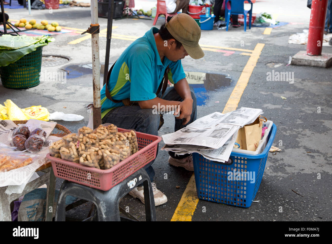 Gaya Street mercato domenicale, Kota Kinabalu, Sabah Malaysia Foto Stock