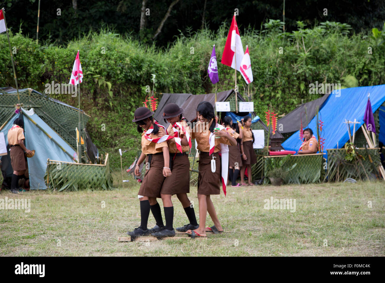 Balinese campo scout Foto Stock