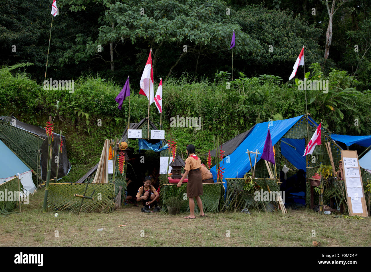 Balinese campo scout Foto Stock