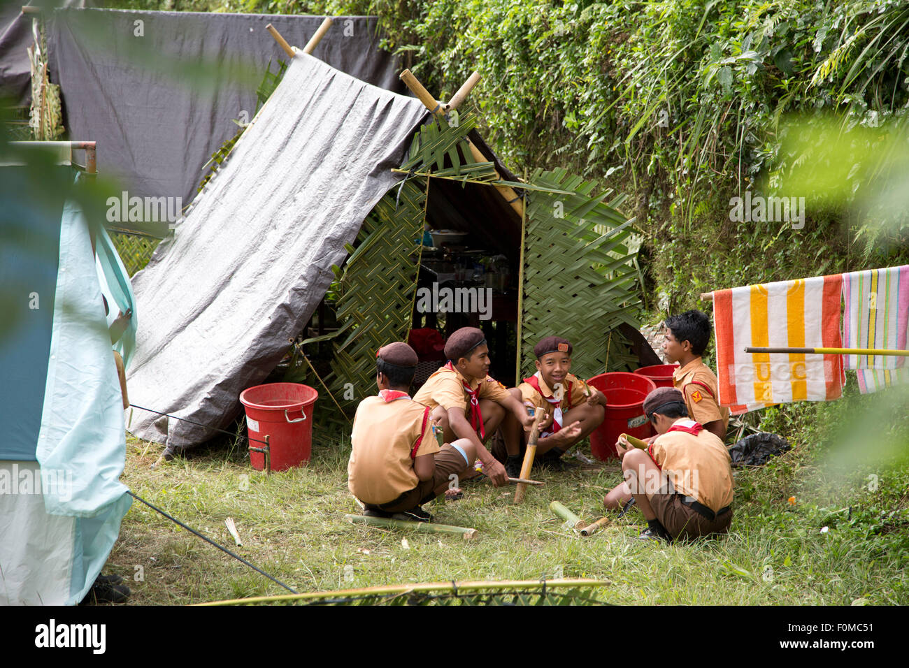 Balinese campo scout Foto Stock