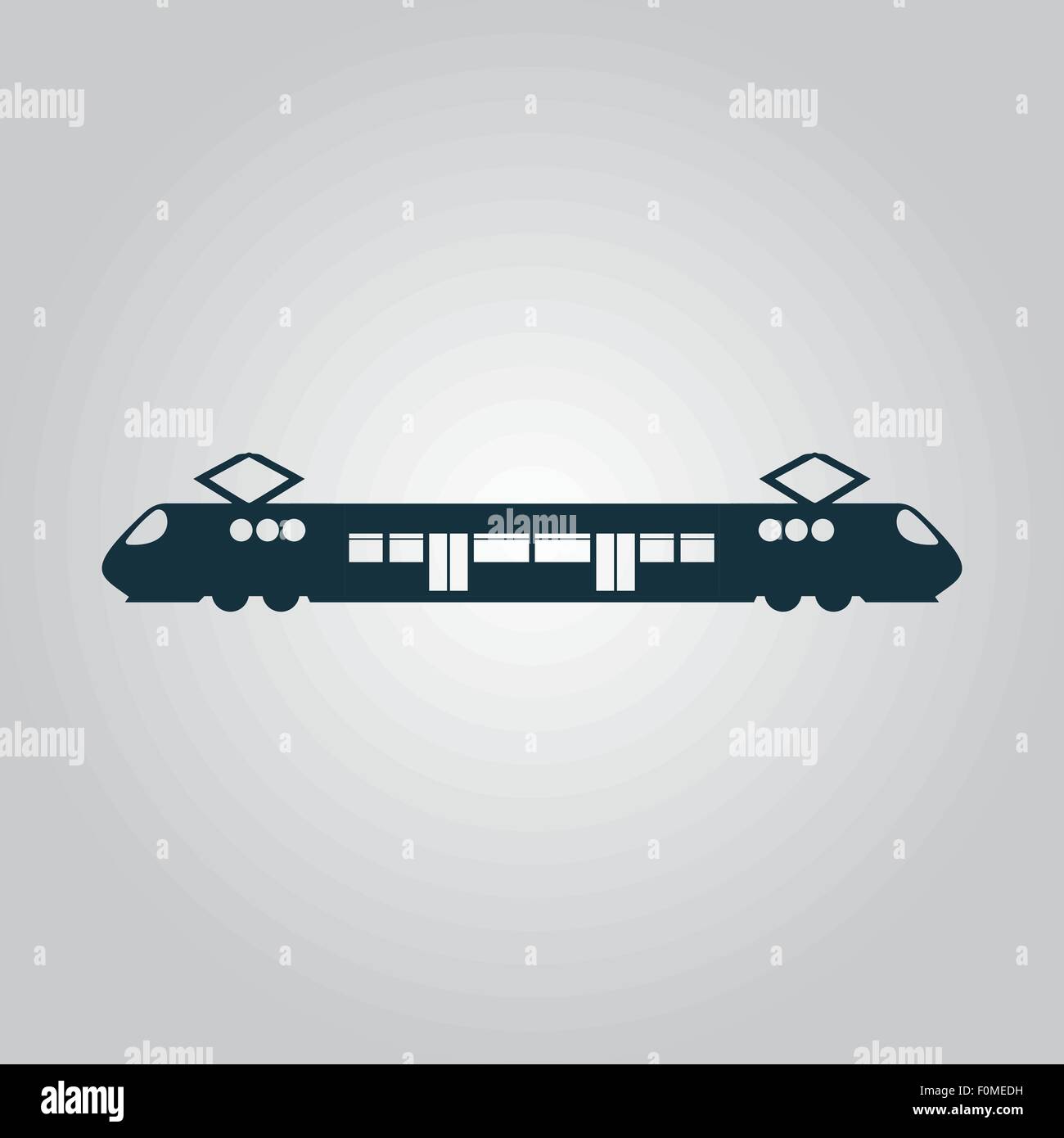 Suburban treno elettrico. Illustrazione Vettoriale