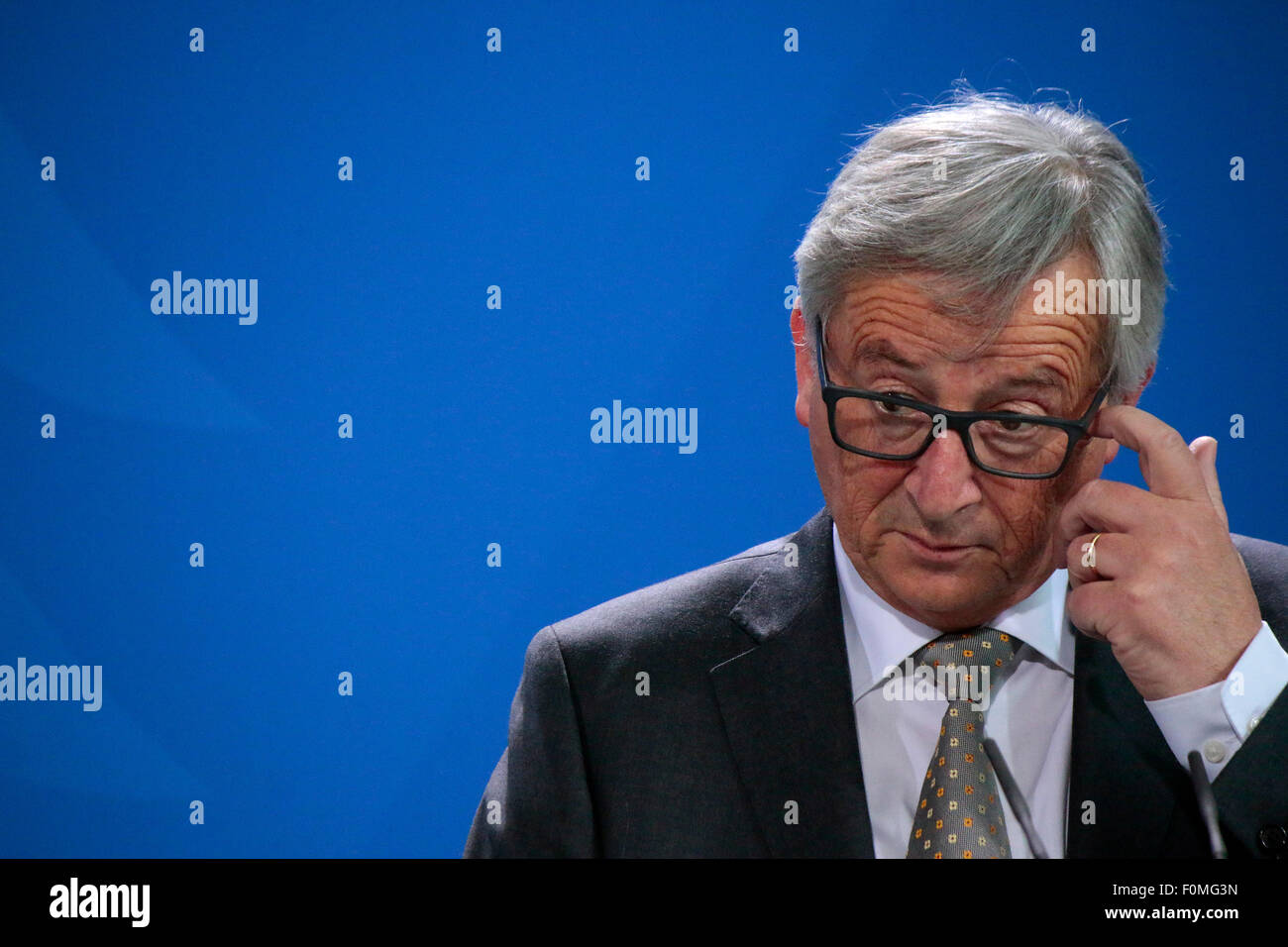 Jean Claude Juncker - Treffen des " Tavola rotonda europea degli industriali ERT', Bundeskanzleramt, 1. Juni 2015, Berlino. Foto Stock