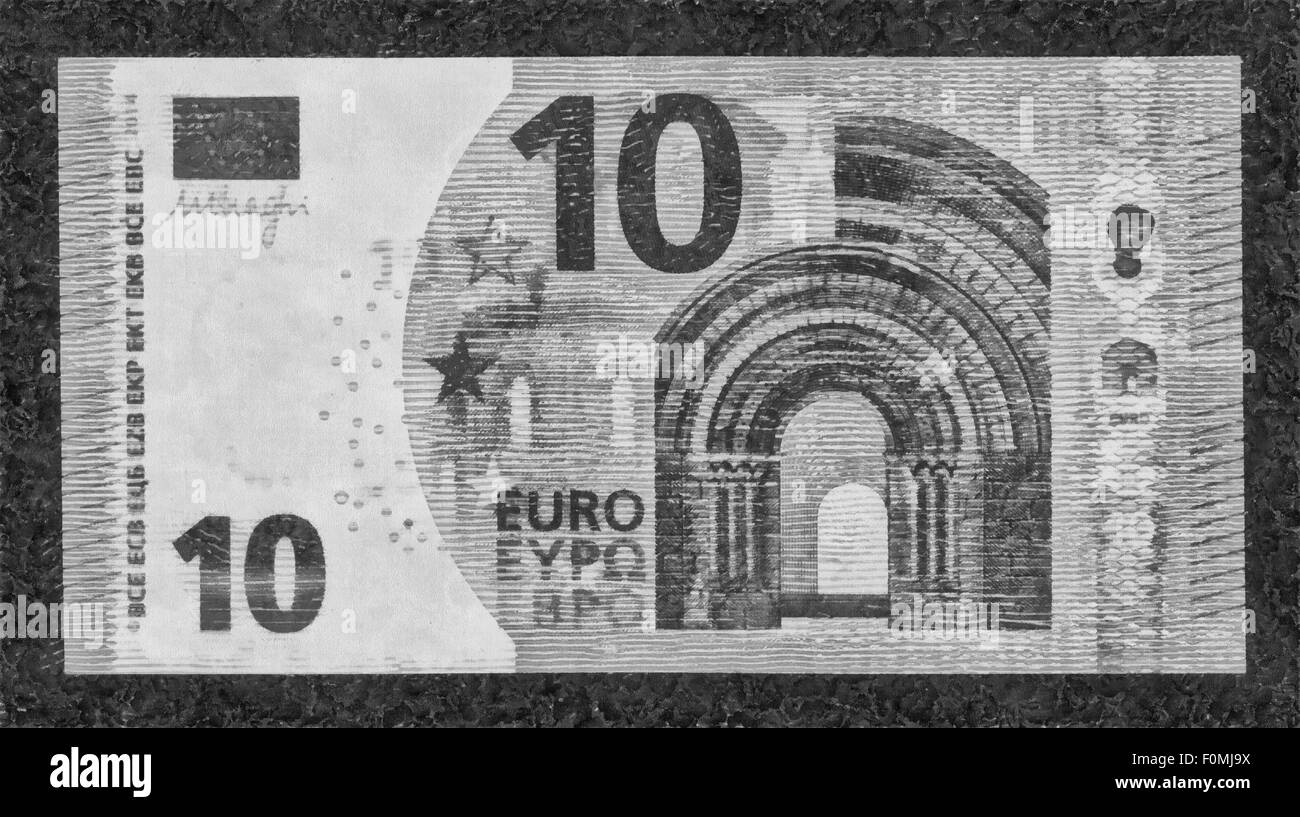 Banconota da 10 euro Foto e Immagini Stock in Bianco e Nero - Alamy