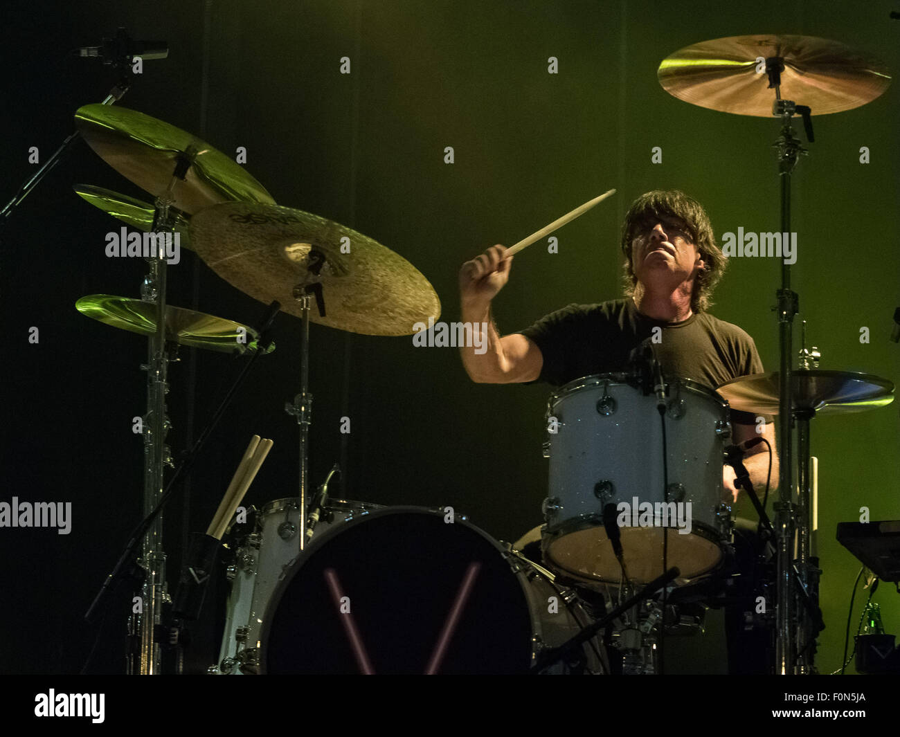 Maroon 5 esecuzione dal vivo sul palco a Meo Arena a Lisbona con: Matt Flynn dove: Lisbona, Portogallo quando: 17 Giu 2015 Foto Stock