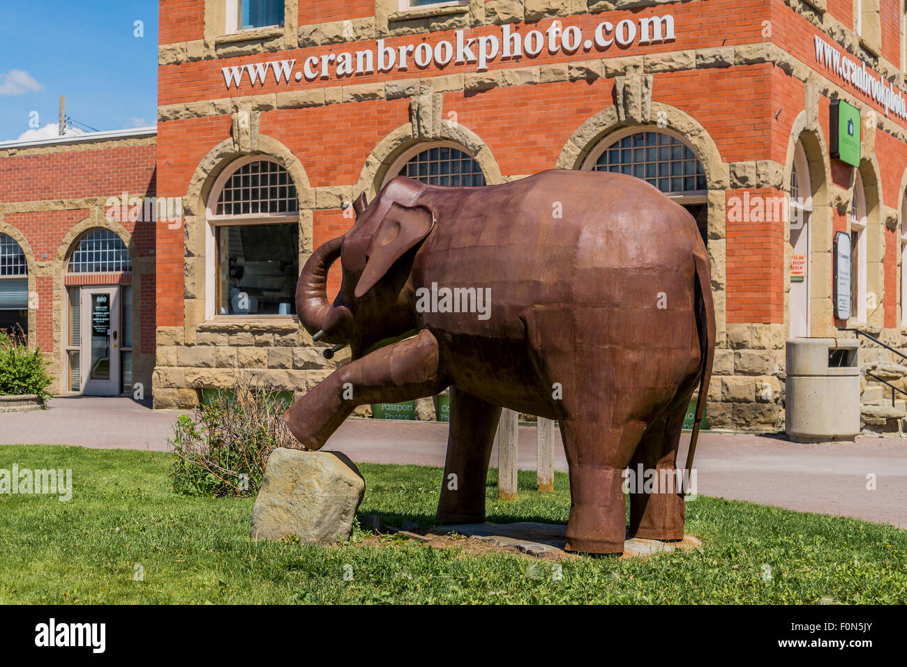 Cranbrook de l'elefante, Cranbrook, British Columbia, Canada Foto Stock