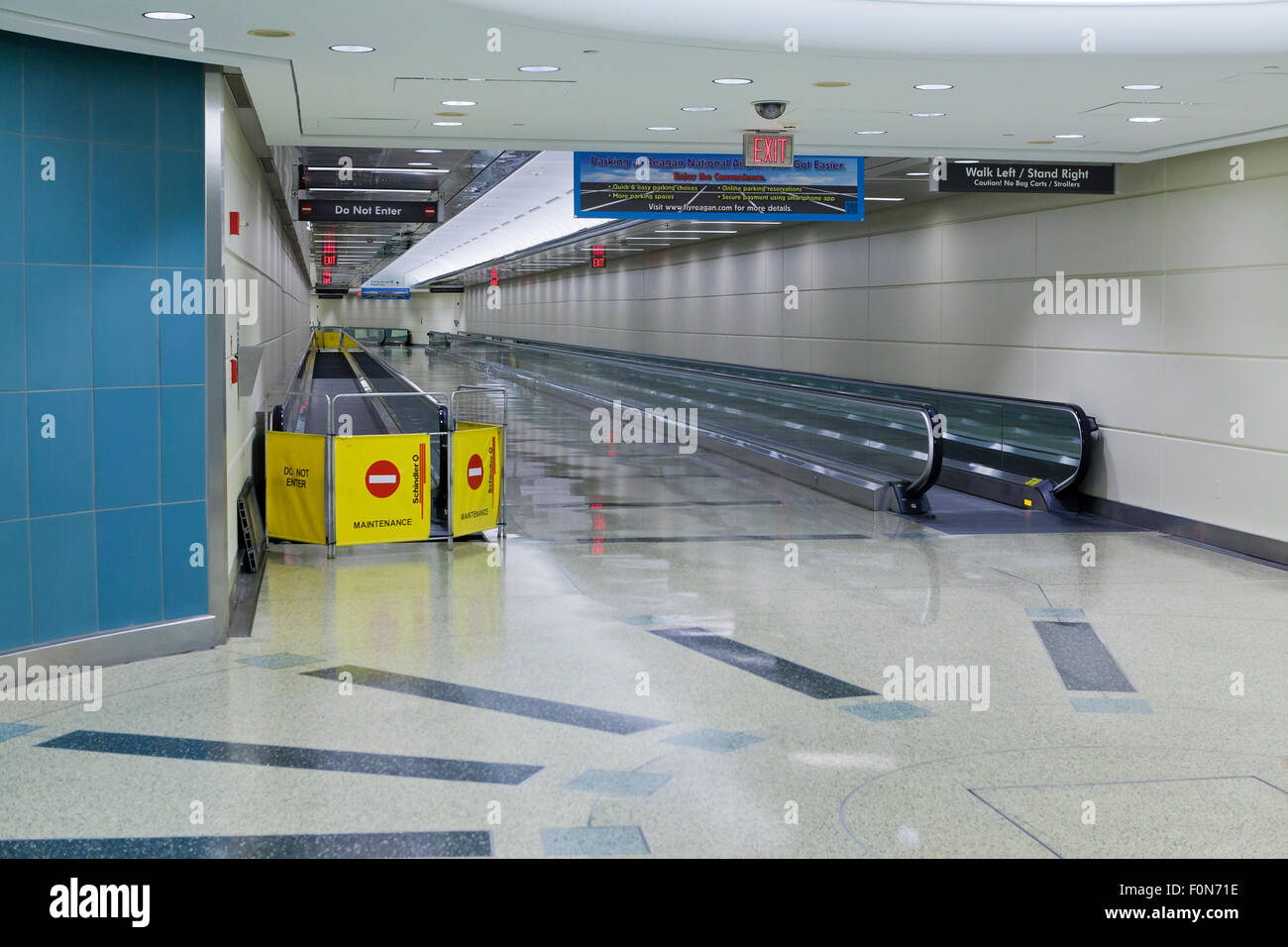 Aeroporto tapis roulant in costruzione - USA Foto Stock