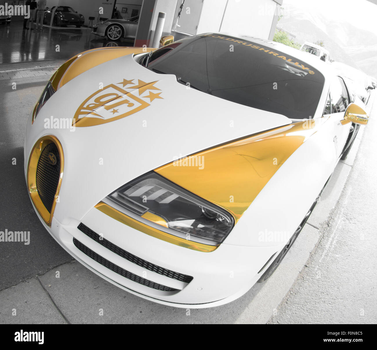 Immagine frontale di Bugatti Veyron, Panda. Foto Stock