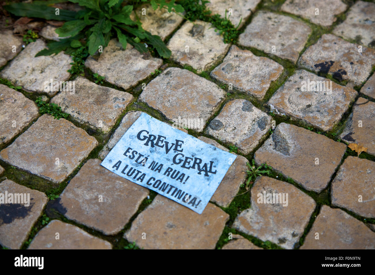 In sciopero e Ollissipo il percorso in Lisbona, Portogallo Foto Stock