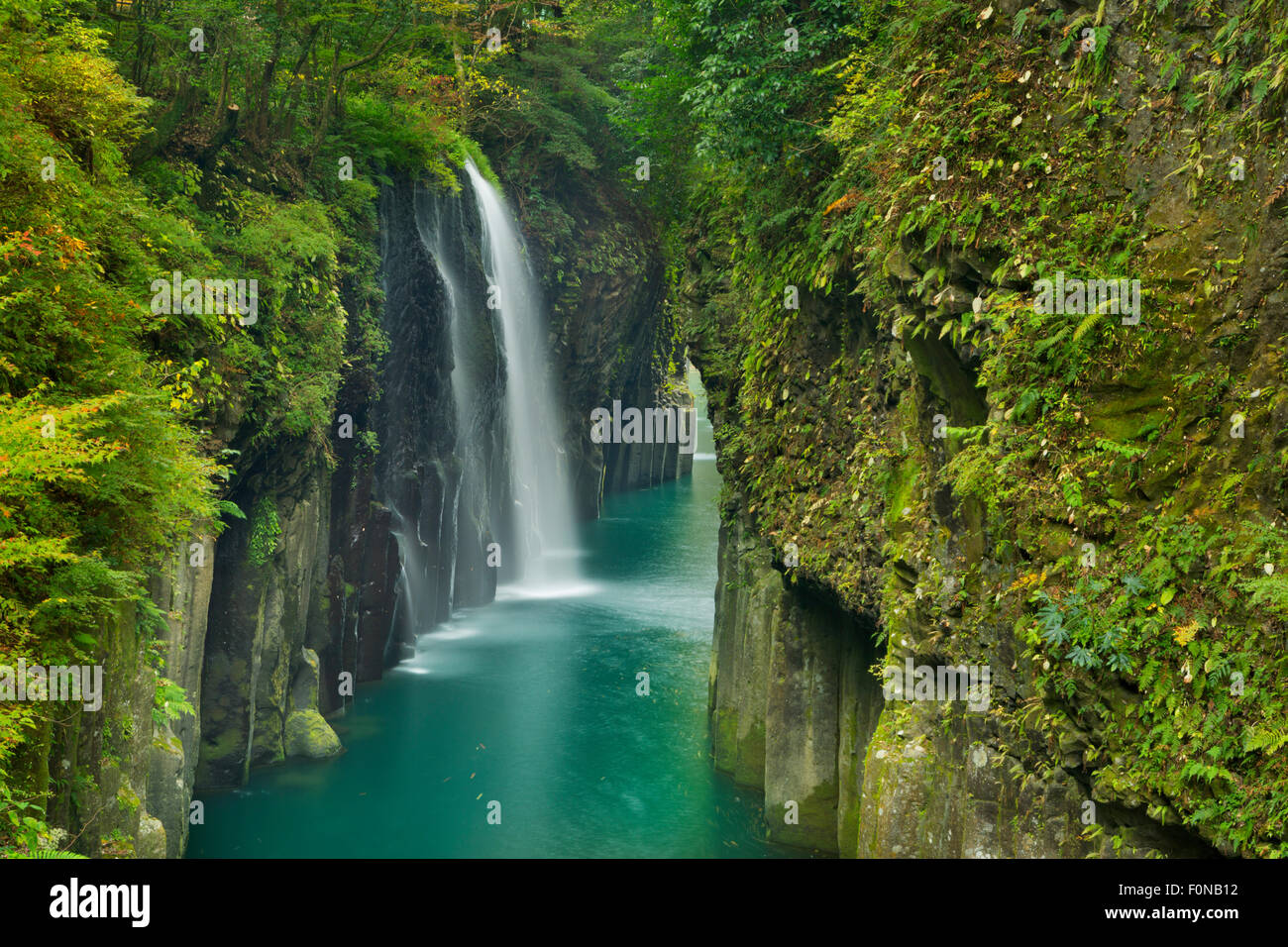 Il Takachiho Gorge (Takachiho-kyo, 高千穂峡) sull'isola di Kyushu in Giappone. Foto Stock