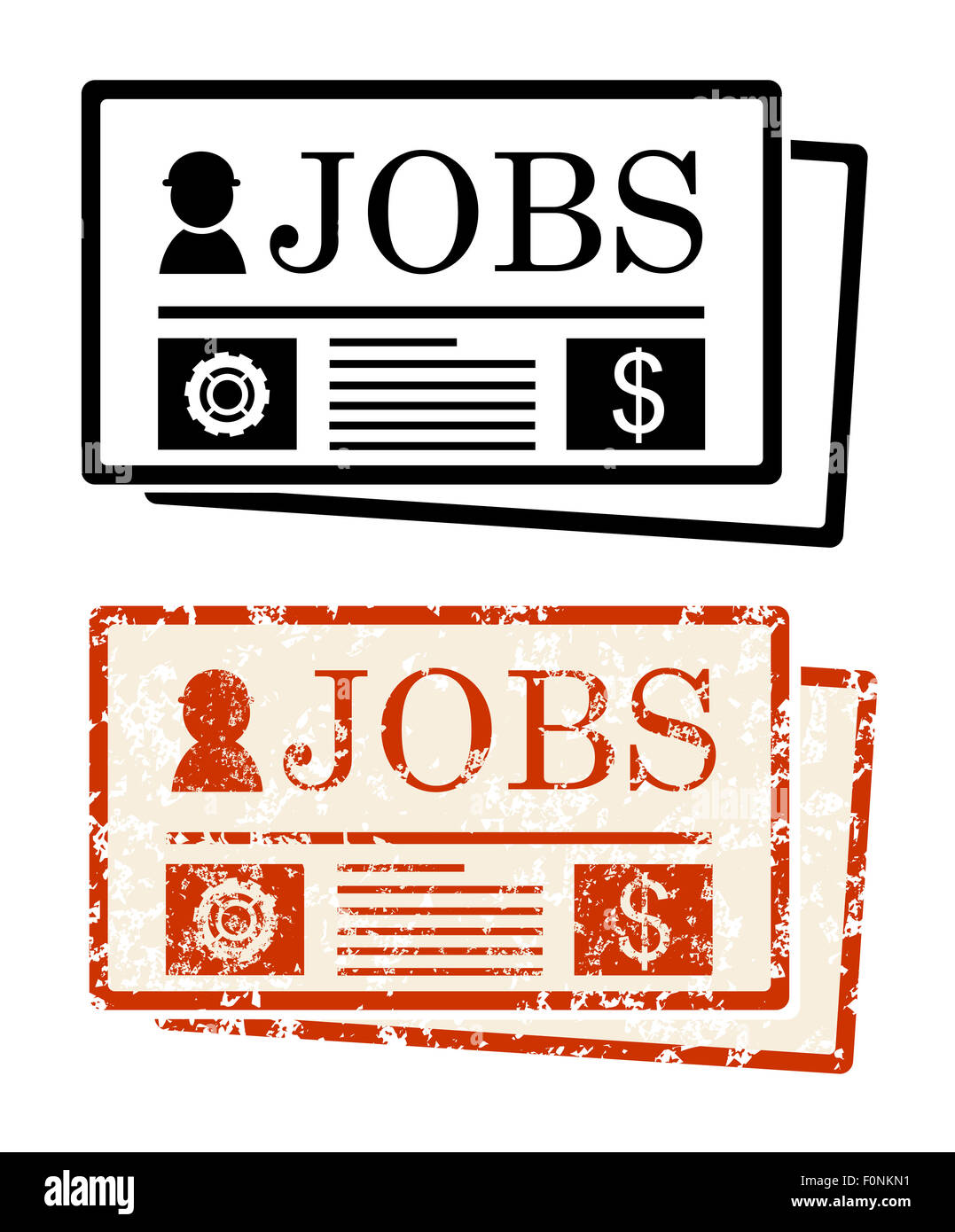 alla ricerca di posti di lavoro Foto Stock