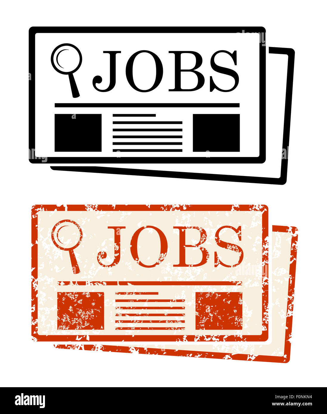 alla ricerca di posti di lavoro Foto Stock