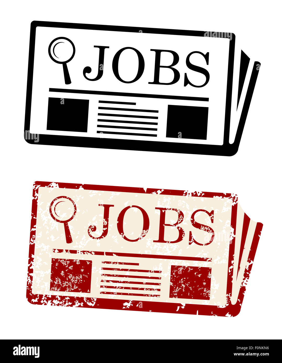 alla ricerca di posti di lavoro Foto Stock