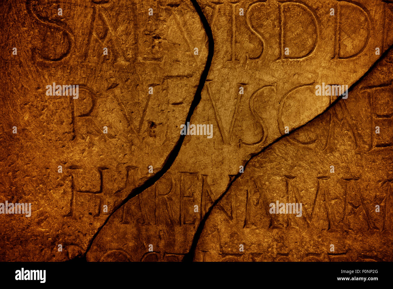 Lettere romane texture Foto Stock