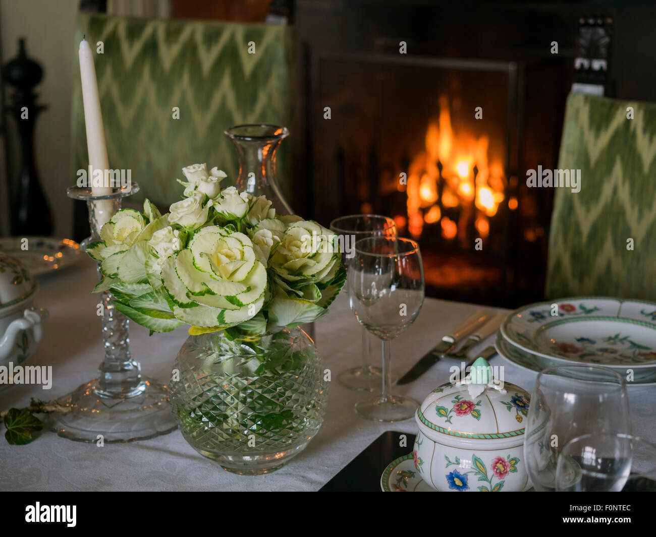 Tudor Natale a Haddon Hall nel Derbyshire Peak District Inghilterra Foto Stock