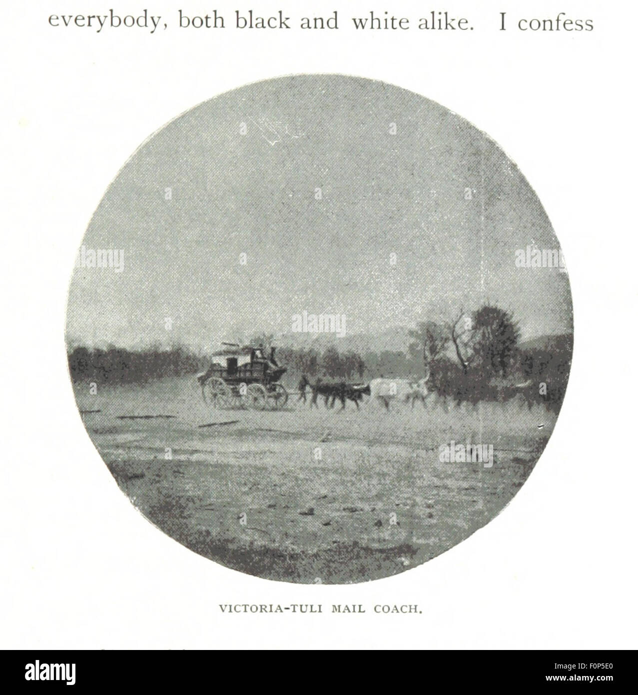 Un'immagine tratta da "With Wilson in Matabeleland", che documenta le spedizioni militari e sportive nella regione di Zambesi, guidate da Wilson. Il libro include una mappa e illustrazioni fotografiche che raffigurano i paesaggi, le persone e gli eventi della regione durante il periodo. Foto Stock