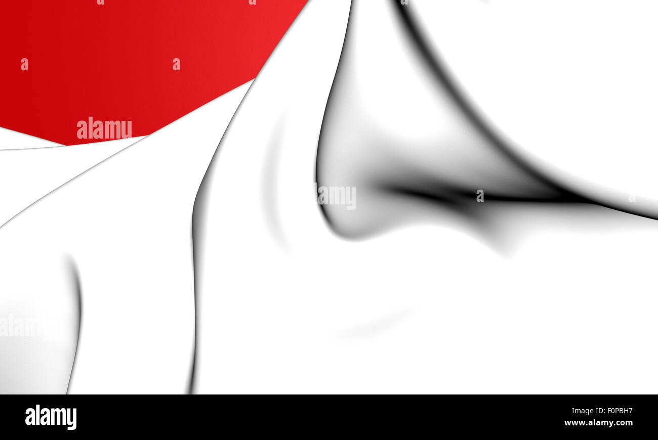 3D Bandiera di Bilbao, Spagna. Close up. Foto Stock